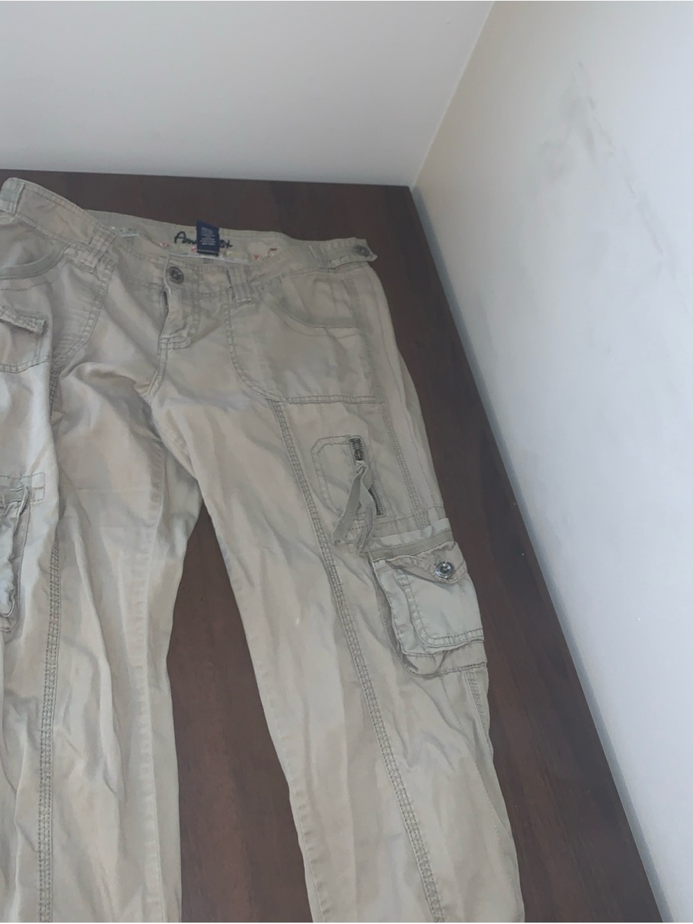 Amethyst Jeans Men's Light Khaki Cargo Pants - Utility Pockets